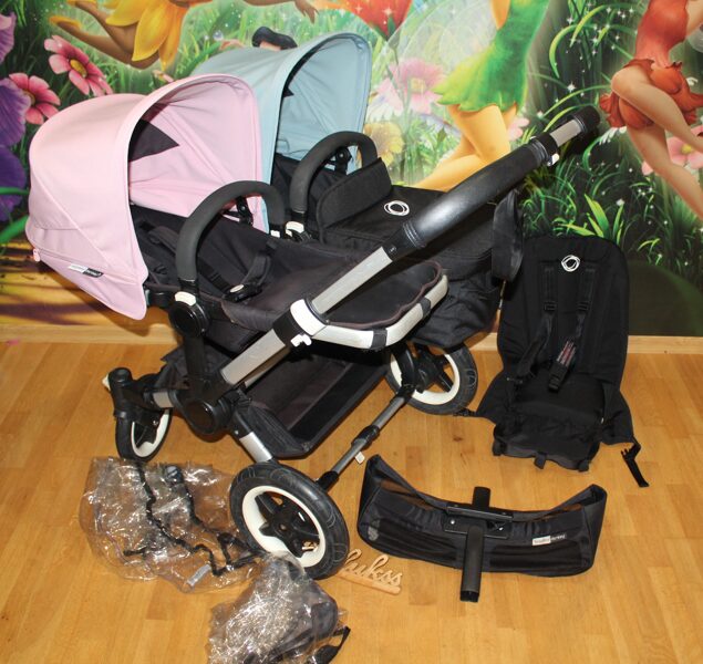 Bugaboo Donkey- Maigi rozā+ gaiši zils