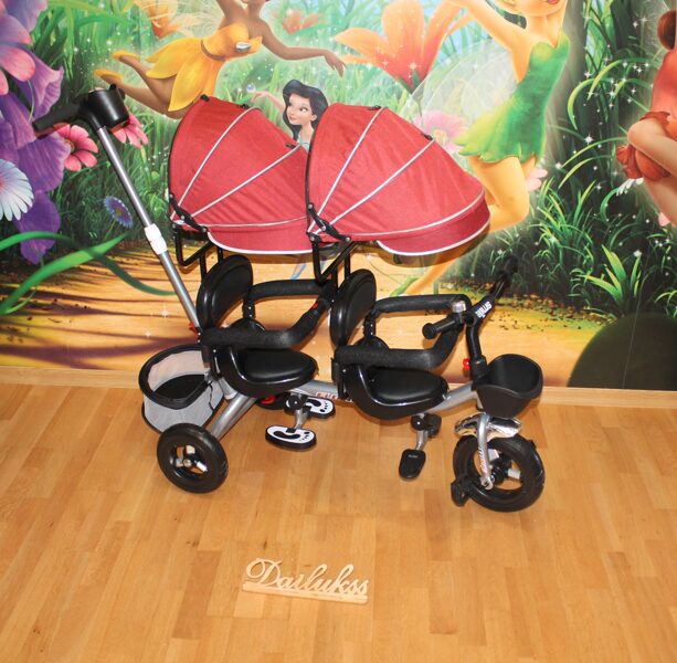 FLONG sarkans - tandēmritenis bērniem